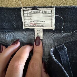 Current/Elliott Women's Dark Gray Jeans- low rise